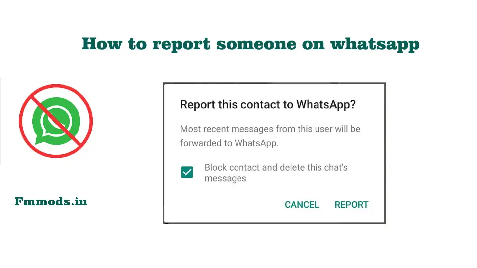 How to report someone on whatsapp